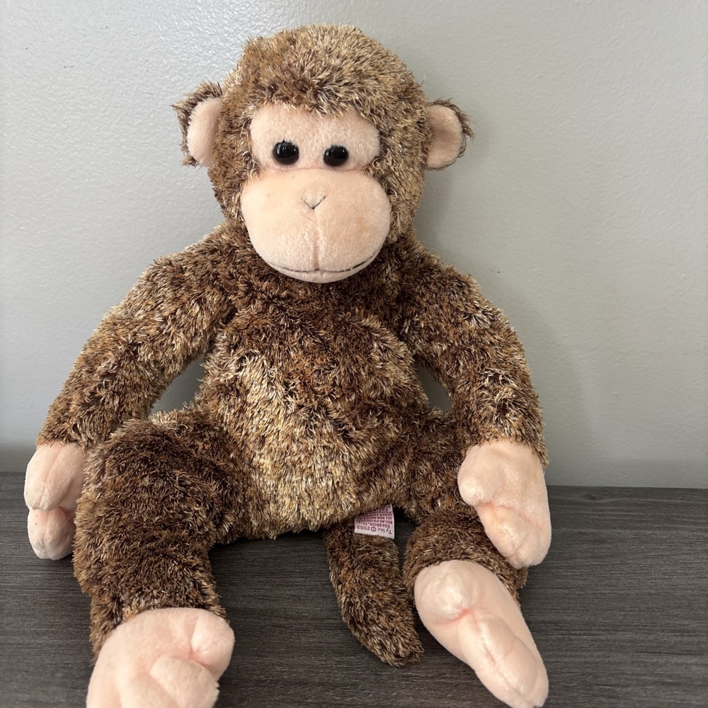 Ty Silk Beanie Buddy Buddies 2003 Bonsai Monkey Chimp Gold Brown Plush